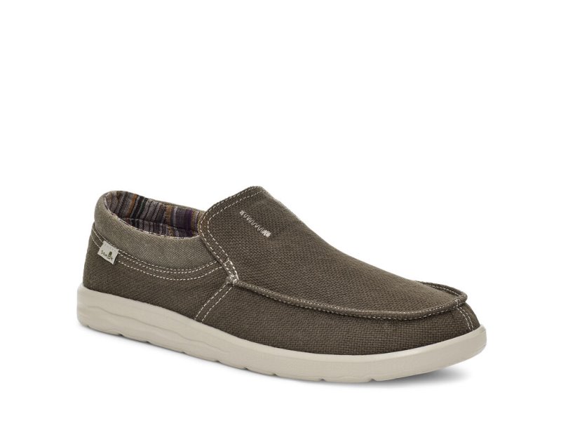 Sanuk Hi Bro Lite Hemp Slip-on - Sanuk Shoes Mens Earth Grey - Philippines HIPGCV324